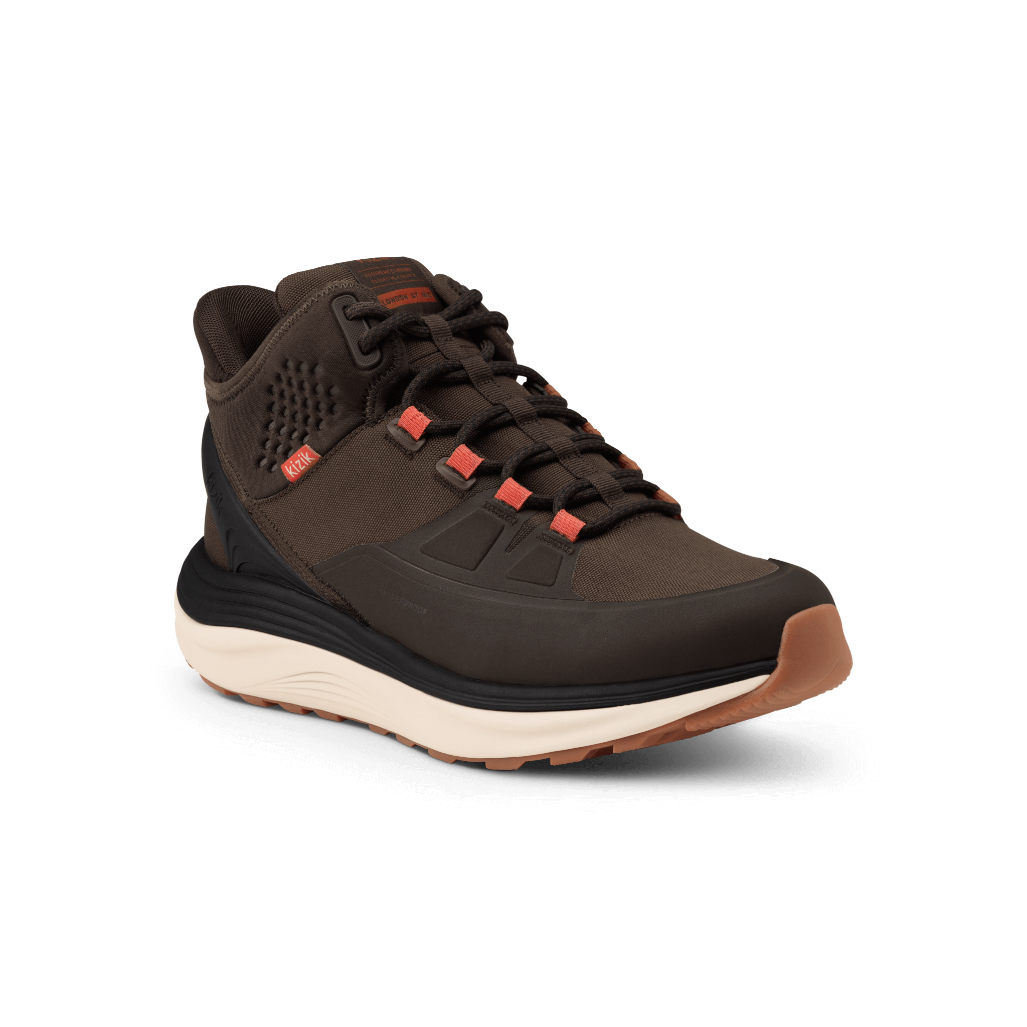 Chaussures d'homme London AT Mid imperméables - Gris taupe/blanc cassé