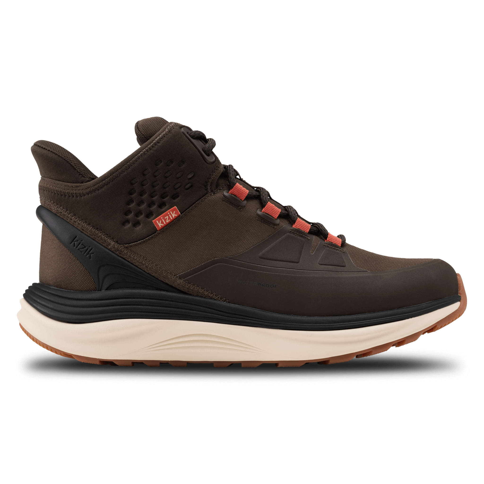 Chaussures d'homme London AT Mid imperméables - Gris taupe/blanc cassé